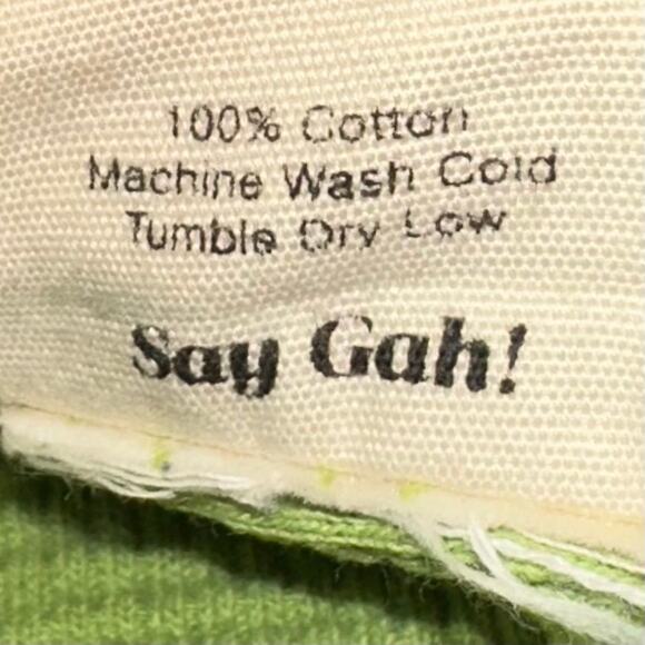 Lisa Says Gah Lola Long Sleeve Green Cropped Thermal Shirt Size Small - Picture 7 of 14